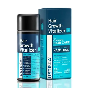 USTRAA Hair Growth Vitalizer 100ml  Clinically Tested | Hair Oil With Redensyl Saw Palmetto Vitamins Amino Acids Keratin Wheatgerm & Jojoba Oil