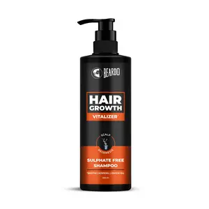Beardo Hair Growth Vitalizer Shampoo 200 ml | Shampoo for Men | Promotes Hair Growth | Sulphate and Paraben Free Shampoo | Hair Fall Control Shampoo