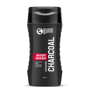 Beardo Activated Charcoal Anti-Pollution Body Wash 200ml | Deep Pore Cleaning | Removes Dirt & Impurities | Oil Control | For Men