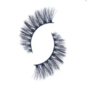 BRONSON PROFESSIONAL |False Eyelash 3D Effect Faux Mink Fake False Eyelash Long Natural Eyelashes | Single pc eyelash no.18| Black Color|