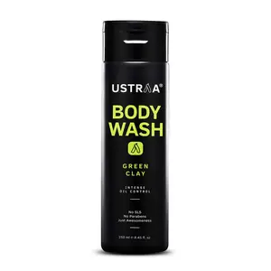USTRAA Body Wash - Green Clay - 250 ml - Intense Oil Control - removes excess oil