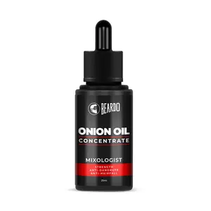 Beardo Onion Oil Concentrate 25 ml | Onion Hair Oil for Hair Growth | Red Onion Hair Oil | Natural | Non-sticky | Controls Hairfall