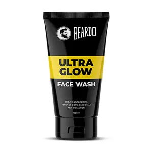Beardo Ultraglow Face Wash for Men 100ml | Enhances & Balances Skin Tone | Glowing & Radiant Cleanser for face