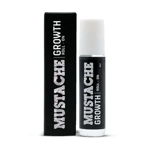Beardo Mustache Growth Roll On 8 ml | Stimulates Hair follicles | Boosts Hair Growth |With with Almond & Coconut Oils | Easy to use Roll on