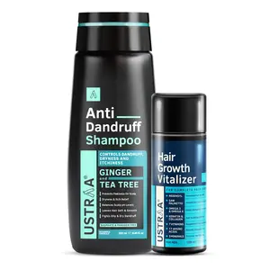 Ustraa Hair Growth Vitalizer - 100ml and Anti Dandruff Shampoo - 250ml
