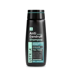 Ustraa Anti-Dandruff Shampoo 250ml - With Climbazole Ginger & Tea Tree Oil Controls Dandruff No Sulphates No Parabens No Silicone No Mineral Oil