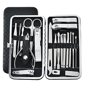 Manicure and Pedicure tool set kit 19 in 1 with storage box