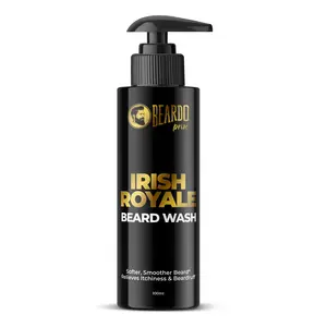 Beardo Irish Royale Prive Beard Wash For Men 100 ml | Wash + Conditions the Beard | Refreshing Aromatic After-Use Effect | Beard Cleanser and Conditioner