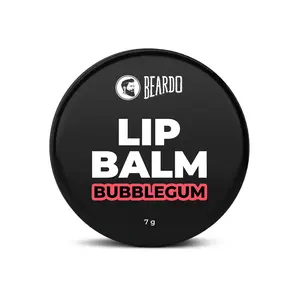 Beardo Bubblegum Non Tinted Lip Balm for Men 7g | For Soft Kissable Lips | Lip Mask For Dry Cracked and Chapped lips | Lip Repair & Protection