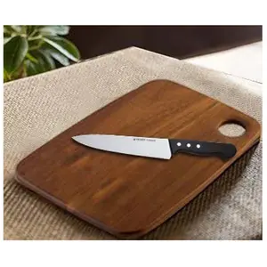 BIJNOR - METAL INLAY IN WOOD Wooden Cutting Board for Kitchen Wooden Chopping Board for Meat Cheese and Bread Chopping Board for Kitchen Vegetables and Fruits Chopping Board Wooden Round Corner