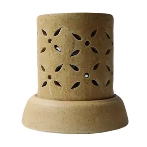 KHURJA POTTERY Electric Aroma Oil Burner & Tea Light Lamp/Pollution Free Handmade Ceramic Electric T-Light Lamp & Incense Oil Diffuser