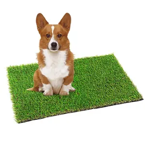 KHURJA POTTERY Home Artificial Grass Doormat with 35mm Density (90 X 60 Cms 3 X 2 Feet)