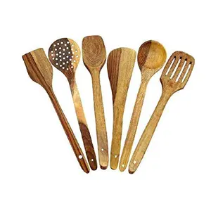 MARBLE INLAY ART AGRA - PACCHIKARI Wooden Handmade Spoons/Serving and Cooking Spoon Kitchen Utensil Set