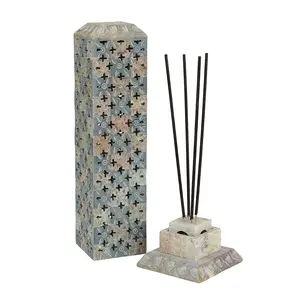 MARBLE INLAY ART AGRA - PACCHIKARI Agarbatti Stand soap Stone Marble Jaali Work Incense Holder