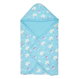 Tidy Sleep New Born Baby Wrapper All Season Soft Swaddle Fluffy 2 Layered AC Wrapping Receiving Blanket for Baby Boys and Baby Girls (Blue)