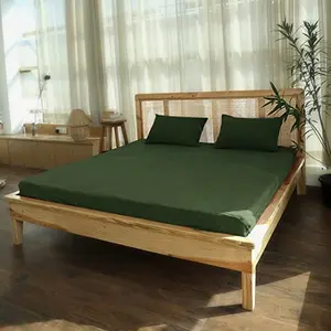 TIDY SLEEP Mattress Topper Waterproof Bed Protector Terry Cotton 75"x36" Inch Skirting upto-14 Inch (Single Bed Green)