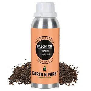 Earth N Pure Babchi Essential Oil (Bakuchi Seed Oil) | 250 ML | 100% Undiluted Natural & Therapeutic Grade - Traditional Remedy To Cure Skin & Hair Care
