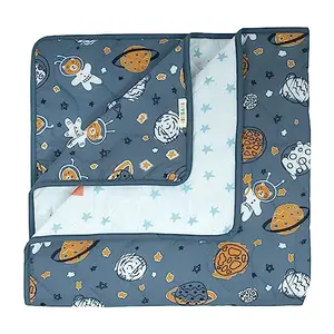TIDY SLEEP Cotton Comforter For Baby Ac Quilt Winter Blanket For NewbornSuper SoftReversible For InfantsToddlers Babies 0-2 Years (Big Dream 100X100) Multicolored