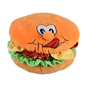 DearJoy Cute Burger Soft Toy and Pillow (Mustard)