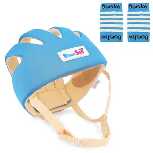 DearJoy Baby Head Protector for Safety of Kids 6M to 3 Years- Baby Safety Helmet with Proper Air Ventilation & Corner Guard Protection + Baby Kneepads for Crawling (Blue)