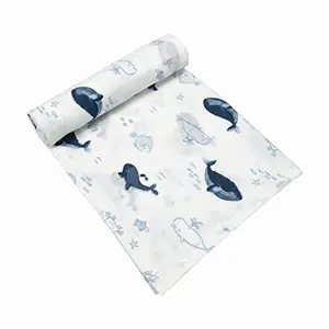 TIDY SLEEP 100% Cotton New Born Baby Muslin Swaddle Wrap Cloth | Newborn Soft Blanket for 0-6 Months | 100 cm x 100 cm - Pack of 1