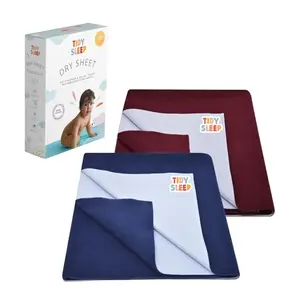TIDY SLEEP Baby Dry Sheet/Mattress Protector (Waterproof/Quickly Dry/Extra Absorbent/Reusable) - Pack of 2