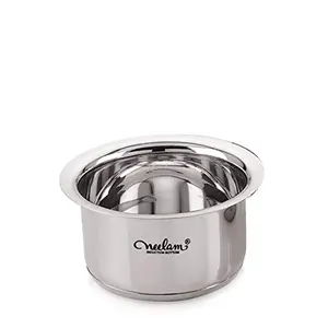 Neelam Stainless Steel 10 22G Induction Bottom Tope 1100 ml Silver