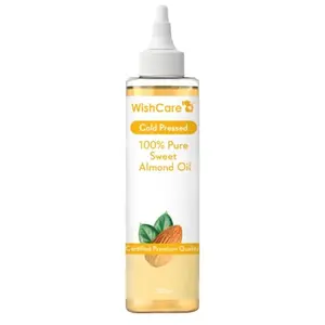 WishCare Pure Cold Pressed Sweet Almond Oil for Hair and Skin 200ml