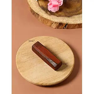 RDK Natural Red Sandalwood Pata Board/Lal Chandan Pata (Size 5-inches) with Red Sandalwood Stick (Board with 1 Stick)