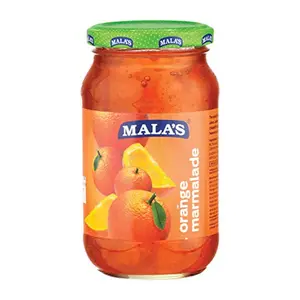 Mala's Orange Marmalade Jam Glass Jar - Made from Natural and Real Fruit Extracts Bottle 500 g