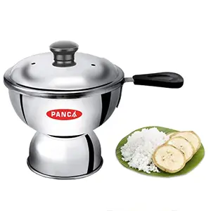Panca Stainless Steel Chiratta Puttu Maker Chiratta Maker with Handle Use with Pressure Cooker Puttu Kutti Puttu Steamer Puttu Cooker Silver Make in India