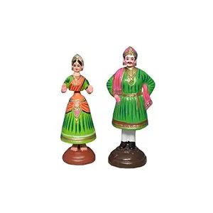 VARANASI WOODEN TOYS Dancing Doll Raja Rani Pair