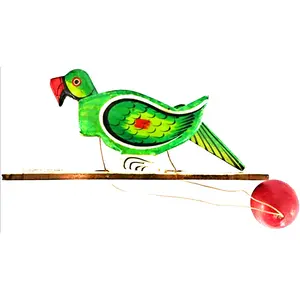 VARANASI WOODEN TOYS Put Put Toys Handmade (Balance Animal) Multicolor