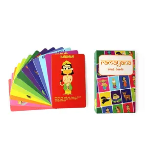 VARANASI WOODEN TOYS Ramayana Themed Matching Snap Card Game for Toddlers & Kids (4+ Years)- 52 Cards Fun Educational Game for Families- Learn Ramayana Characters & Indian Mythology