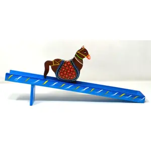 VARANASI WOODEN TOYS Horse Slider Toy Set (Available in Assorted Colours)
