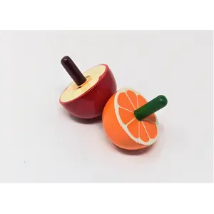 VARANASI WOODEN TOYS Apple and Orange Spinning Tops(Wooden)