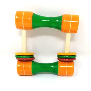 VARANASI WOODEN TOYS Square Rattle (Available in Assorted Colours)