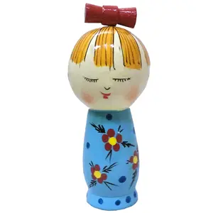VARANASI WOODEN TOYS Channapatna Kokeshi Japanese Doll Toy