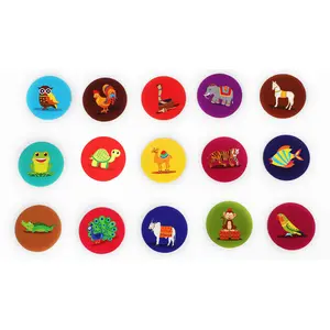 VARANASI WOODEN TOYS The Jungle Memory Card Game | Incredible India Themed | Games for Kids & Adults | Matching Symbols | Educational & Classic Play | Family Game | Portable | Ideal Gift for Toddlers & Family