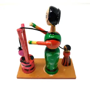 VARANASI WOODEN TOYS Wooden Story Telling - Village Lady Toy ( Available in Assorted Colours )