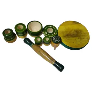 VARANASI WOODEN TOYS channapatna wooden cooking set-Green