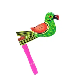 VARANASI WOODEN TOYS Wooden Rattle Handcrafted for Toddler Kids Children (Parrot) I Gifting