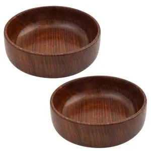 VARANASI WOODEN TOYS Wooden Decorative Bowl Wood Handmade Single Piece Square Platter (Dimension - Length - 6 Width - 6 Height - 2 Inch Weight - 300 Grams.)(Set of 2) No Joints