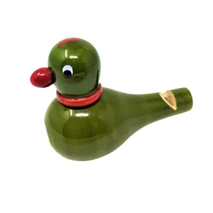 VARANASI WOODEN TOYS Wooden Whistle Handcrafted Sound Toy Discover Sounds Develops Sensory Skills for Kids Toddlers Children (Potloo Parrot)