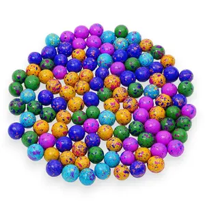 VARANASI WOODEN TOYS Glass Marbles and Design Balls 15mm Decorate Glass Balls Decoration Toy Regular Round (100pc) | Can be Used for Decoration Aquarium etc.