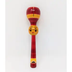 VARANASI WOODEN TOYS Wooden Whistle Handcrafted Sound Toy Discover Sounds Develops Sensory Skills for Kids Toddlers Children (Joker)