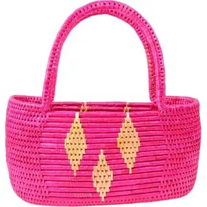 SIKKI CRAFT Handmade Sikii Grass Basket - Pink