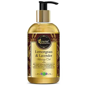 Oriental Botanics Body Massage Oil Lemongrass and Lavender 200ml