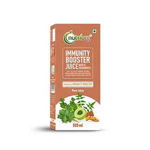 Nutriorg Immunity Booster Juice | 16.90 Fl. Oz | is a combination of Neem Giloy Tulsi Amla and Turmeric | improves your digestion