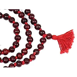 radhna Indian Original 108+1 Beads Panch Mukhi Rudraksha Japa Mala